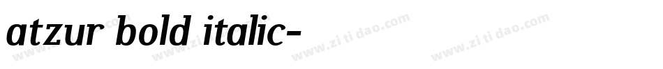atzur bold italic字体转换